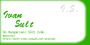 ivan sult business card
